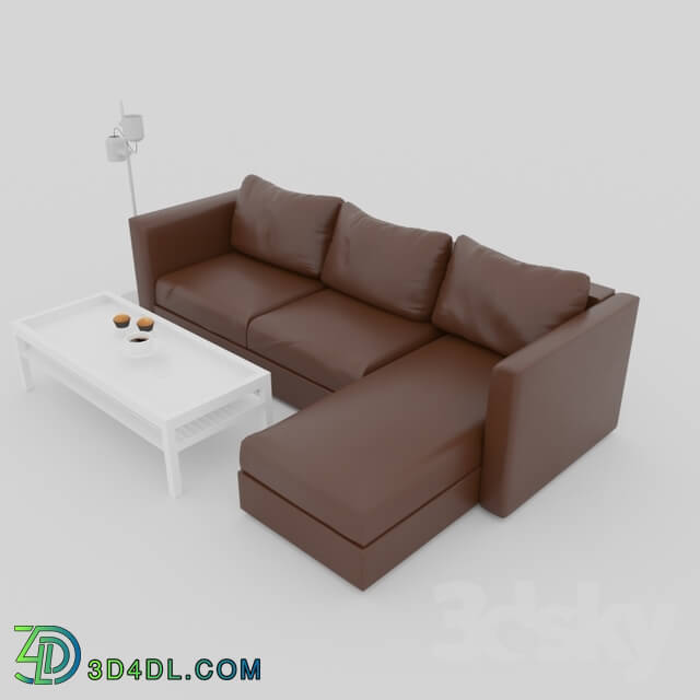 Sofa - ikea vimle leather sofa
