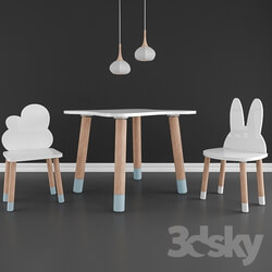 Table _ Chair - Kids furniture 001 