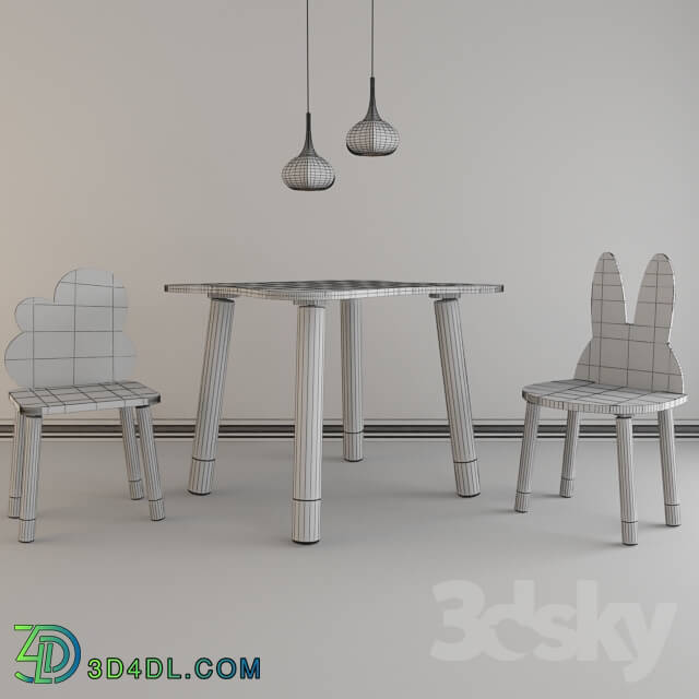 Table _ Chair - Kids furniture 001
