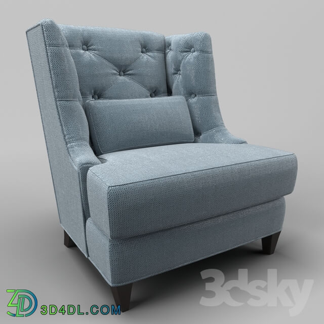 Arm chair - OM Fratelli Barri MESTRE chair in fabric blue-gray mat _ART62799-col. 12__ legs in mahogany veneer finish _Mahogany C__ FB.ACH.MES.327