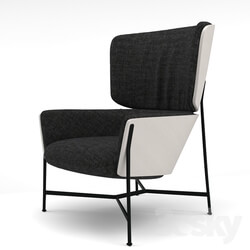 Arm chair - Easy chair_ CARISTO HIGH BLACK_ factory SP01 