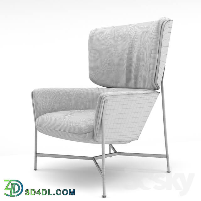 Arm chair - Easy chair_ CARISTO HIGH BLACK_ factory SP01