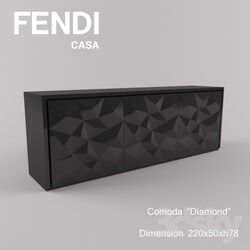 Sideboard _ Chest of drawer - Fendi Diamond Comoda 