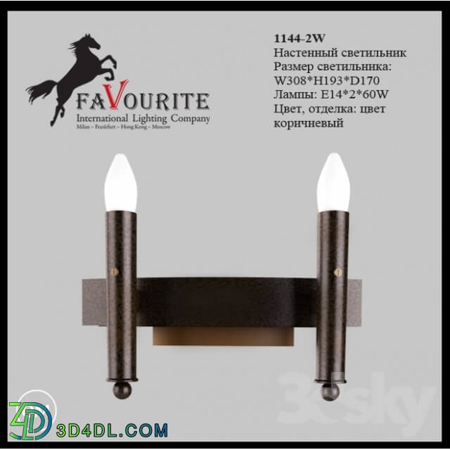 Wall light - Favourite 1144-2W Sconce