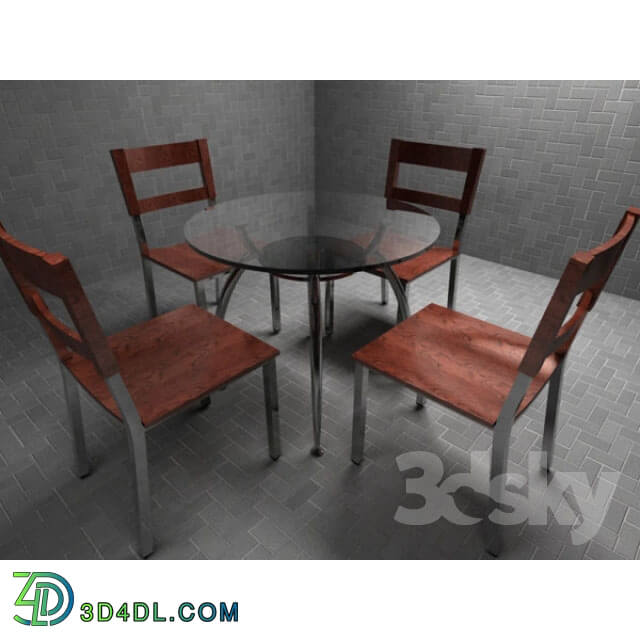 Table _ Chair - stul fastfood.rar