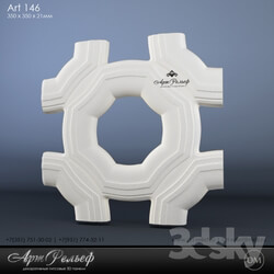 3D panel - Gypsum panel 3d Art-146 by ArtRelef 