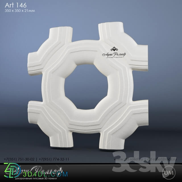 3D panel - Gypsum panel 3d Art-146 by ArtRelef