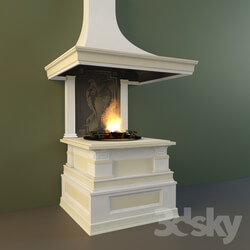 Fireplace - Fire Island type. Square 