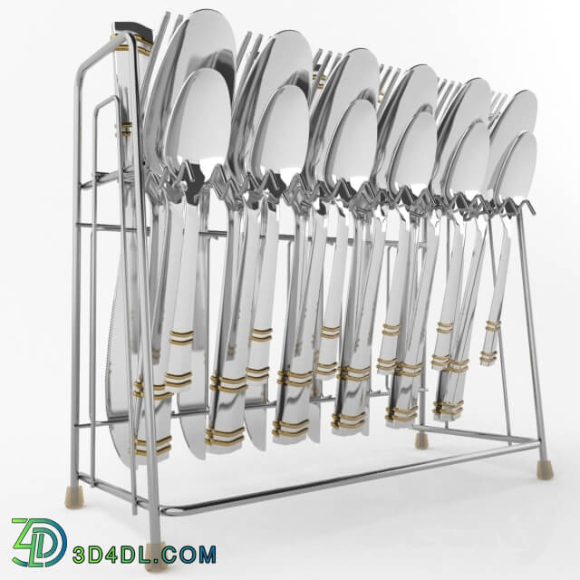 Other kitchen accessories - A set of cutlery on a stand