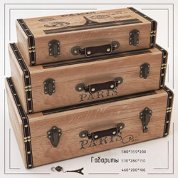 Other decorative objects - PROFI Woodland Imports Wood Trunk _Set of 3_ 