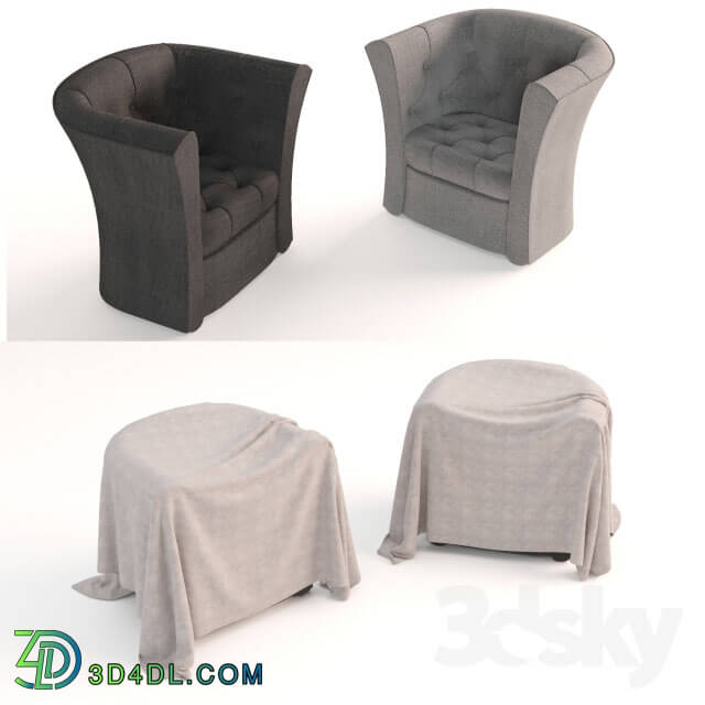 Arm chair - Single Seat Sofa with blanket