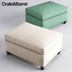 Other soft seating - Crate And Barrel Dryden Ottoman 