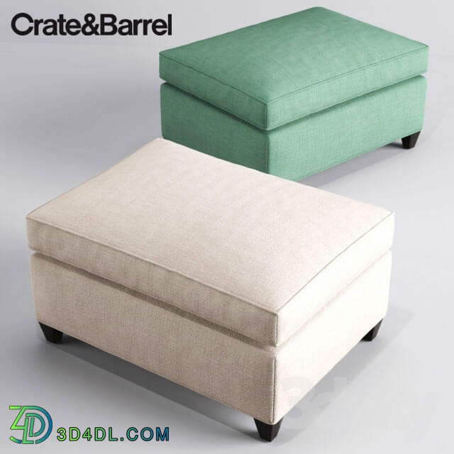 Other soft seating - Crate And Barrel Dryden Ottoman