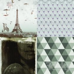 Wall covering - Wall _deco - Contemporary Wallpaper Pack 44 