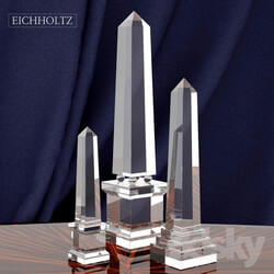 Other decorative objects - Eichholtz obelisq crystals set of 3 