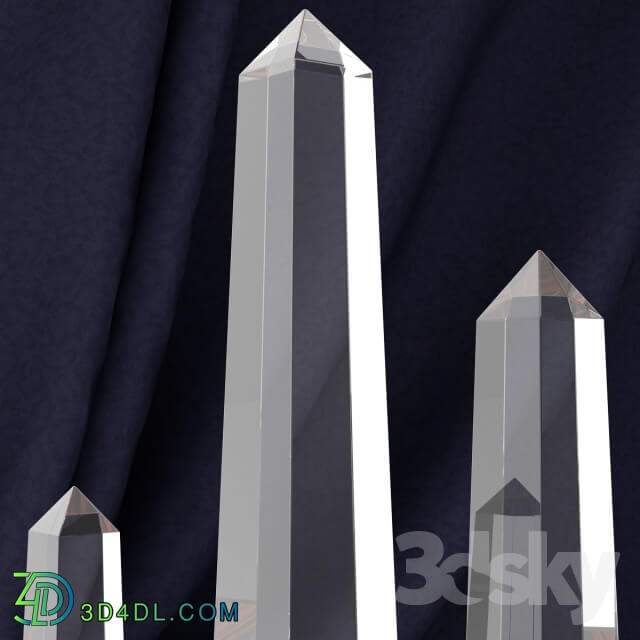 Other decorative objects - Eichholtz obelisq crystals set of 3