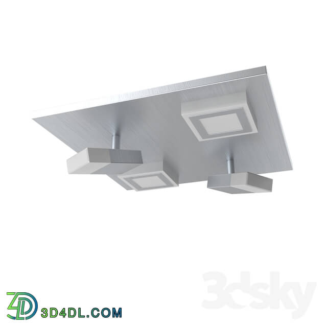 Ceiling light - 94512 LED downlight fitting. MASIANO_ 2x3_3W_ 2x5_4W _LED__ 270x270_ matt aluminum _