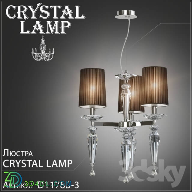 Ceiling light - Chandelier Crystal Lamp Falcetto D1178B-3