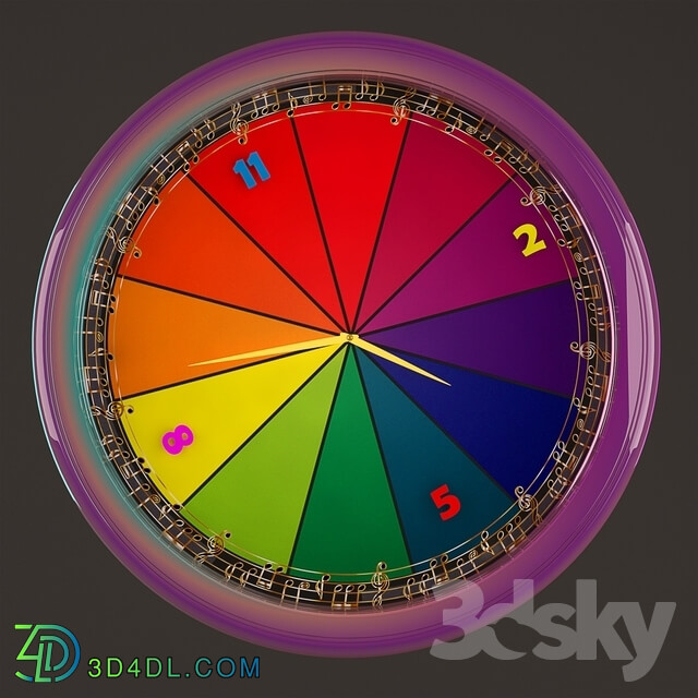 Other decorative objects - color circle clock