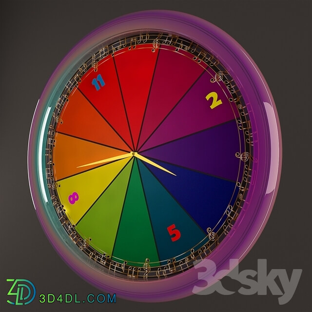 Other decorative objects - color circle clock