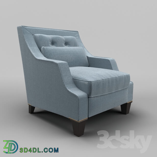Arm chair - OM Fratelli Barri MESTRE chair in fabric blue-gray mat _ART62799-col. 12__ legs in mahogany veneer _Mahogany C__ FB.ACH.MES.181