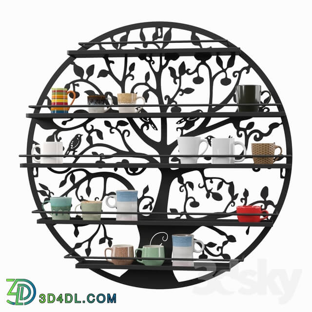 Other kitchen accessories - Tier Wall Mount Tree Nail Mugs