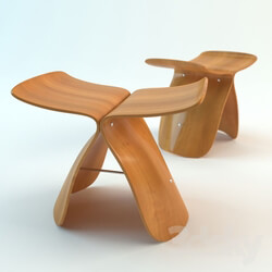 Chair - BUTTERFLY STOOL by VITRA_SORI YANAGI 