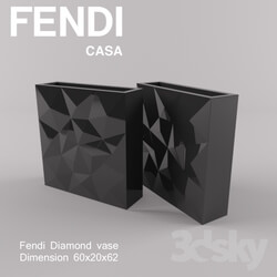 Vase - Fendi Diamond Vase 