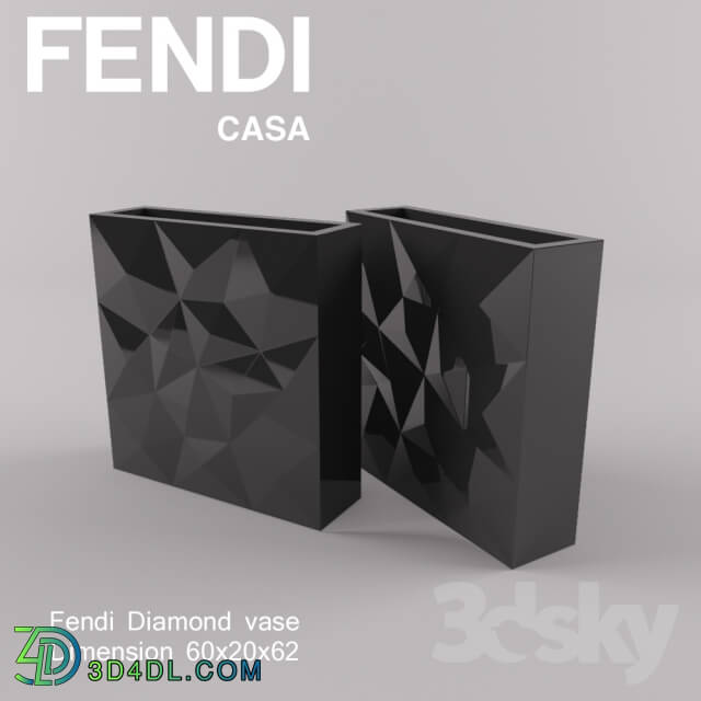 Vase - Fendi Diamond Vase