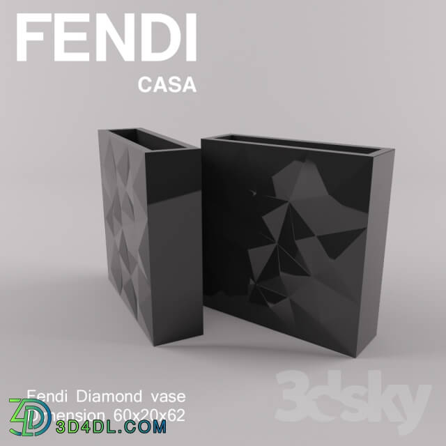 Vase - Fendi Diamond Vase