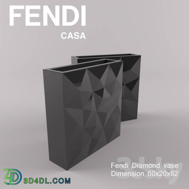 Vase - Fendi Diamond Vase