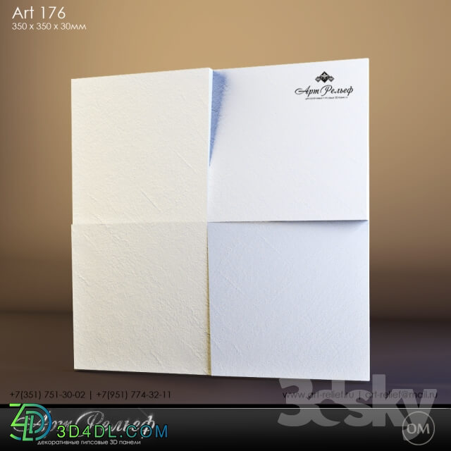 3D panel - Gypsum panel 3d Art-176 by ArtRelef