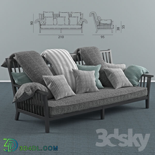 Sofa - Gervasoni Gray 03 divani