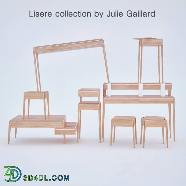 Sideboard _ Chest of drawer - Lisere furniture collection set 2 by Julie Gaillard