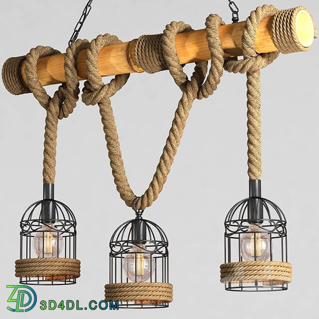 Ceiling light - Chandelier Loft Rope Chandelier