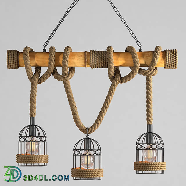 Ceiling light - Chandelier Loft Rope Chandelier