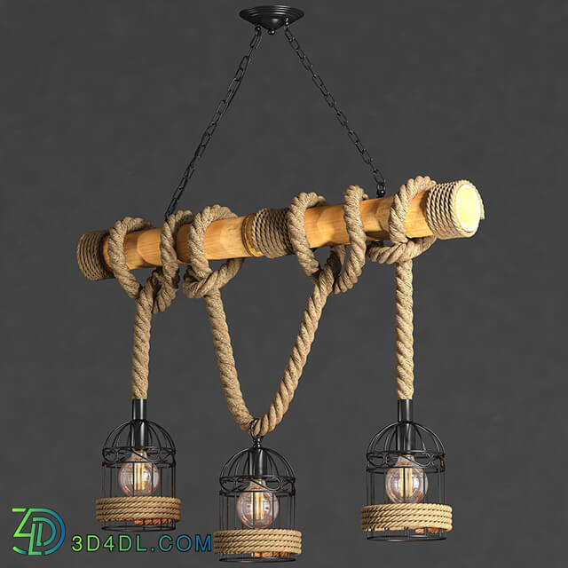 Ceiling light - Chandelier Loft Rope Chandelier