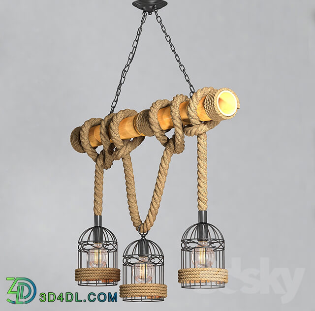 Ceiling light - Chandelier Loft Rope Chandelier