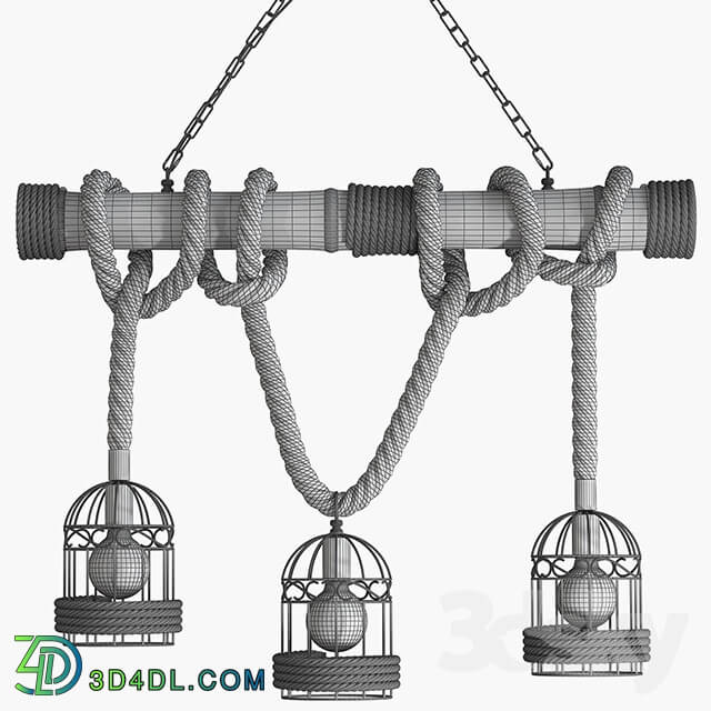 Ceiling light - Chandelier Loft Rope Chandelier