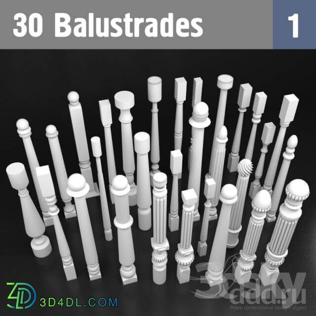 Staircase - Balustrades pack 1