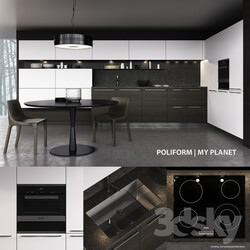 Kitchen - Kitchen Poliform My Planet Handle _vray_ corona_ 