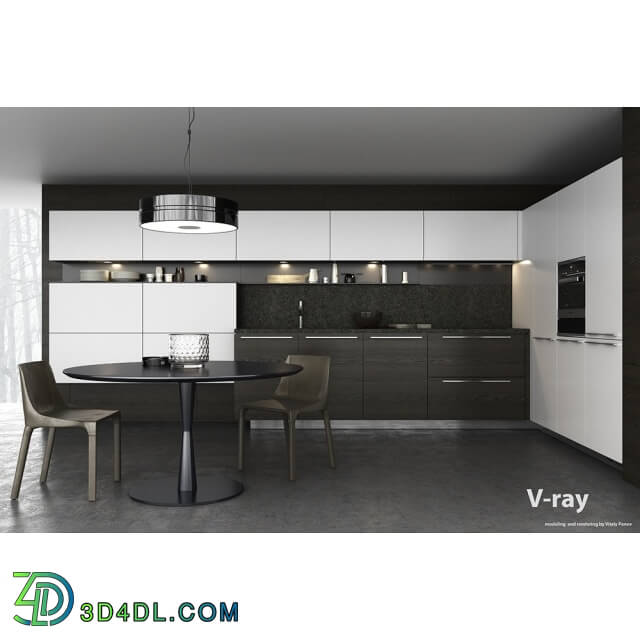 Kitchen - Kitchen Poliform My Planet Handle _vray_ corona_