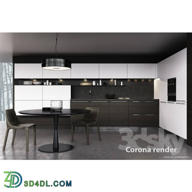 Kitchen - Kitchen Poliform My Planet Handle _vray_ corona_