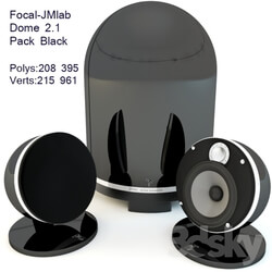 Audio tech - Focal-JMlab Dome 2.1 Pack Black 3D Max v 2014 