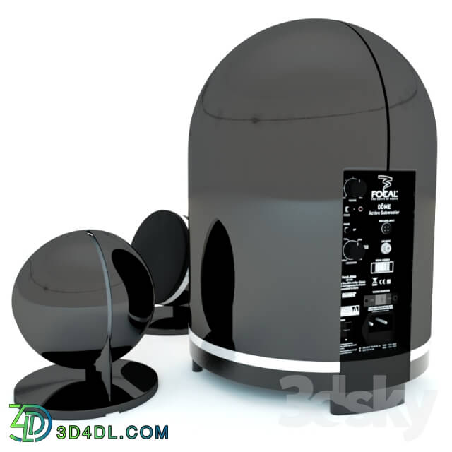 Audio tech - Focal-JMlab Dome 2.1 Pack Black 3D Max v 2014