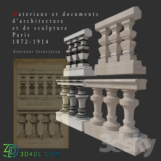 Decorative plaster - Stone balustrade 1