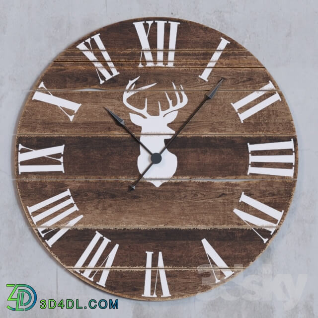 Other decorative objects - Deer Silhouette Wall Clock