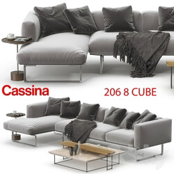 Sofa - Cassina 206 8 CUBE sofa corner set 