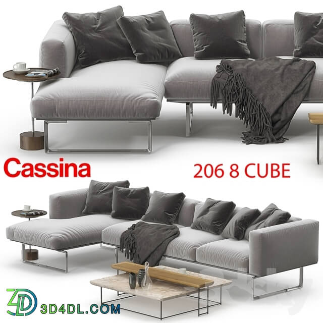 Sofa - Cassina 206 8 CUBE sofa corner set