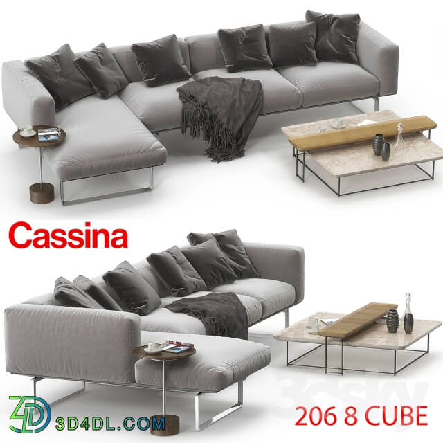 Sofa - Cassina 206 8 CUBE sofa corner set